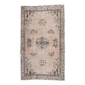 Soft Red & Brown Oriental Vintage Rug 158x260Cm SK 240826