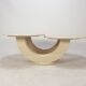 Italian travertine coffee table, 1980s