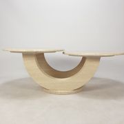 Italian travertine coffee table, 1980s