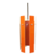 Danish hanging lamp model "Cocktail" consisting of 12 red/white aluminium slats