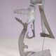 1990s abstract metal sculpture named: mensch mit mensch Guido Hafner German