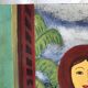 Painting oil Japanese interior scene