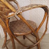 Old chair in braided chestnut