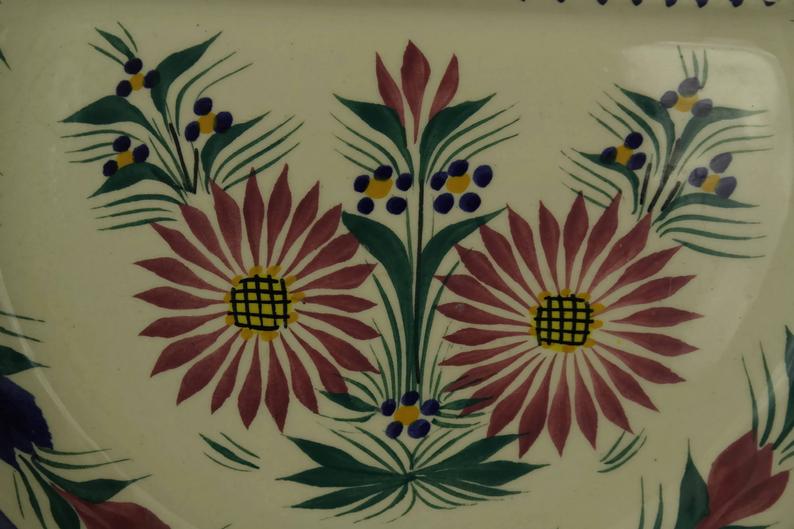 Quimper pottery asparagus plate