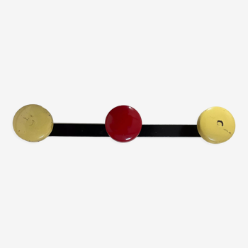 Wall Hook / Coat Rack 3 Multicolored Metal Balls Vintage Design 50