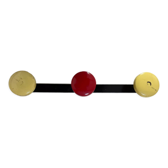 Wall Hook / Coat Rack 3 Multicolored Metal Balls Vintage Design 50