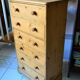 Vintage pine chest of drawers with 6 drawers