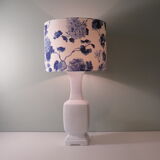 White mid-century ceramic table lamp
