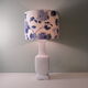 White mid-century ceramic table lamp