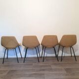 Suite of 4 chairs of Pierre Guariche model amsterdam . 1955