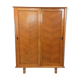 Vintage oak wardrobe from the 1960s.