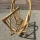 Vintage rattan magazine holder