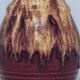 vintage brown & beige dripping West Germany vase (2)