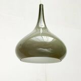 Mid-century Danish glass tulip pendant lamp by Nordisk Solar and Holmegaard, 1960s.