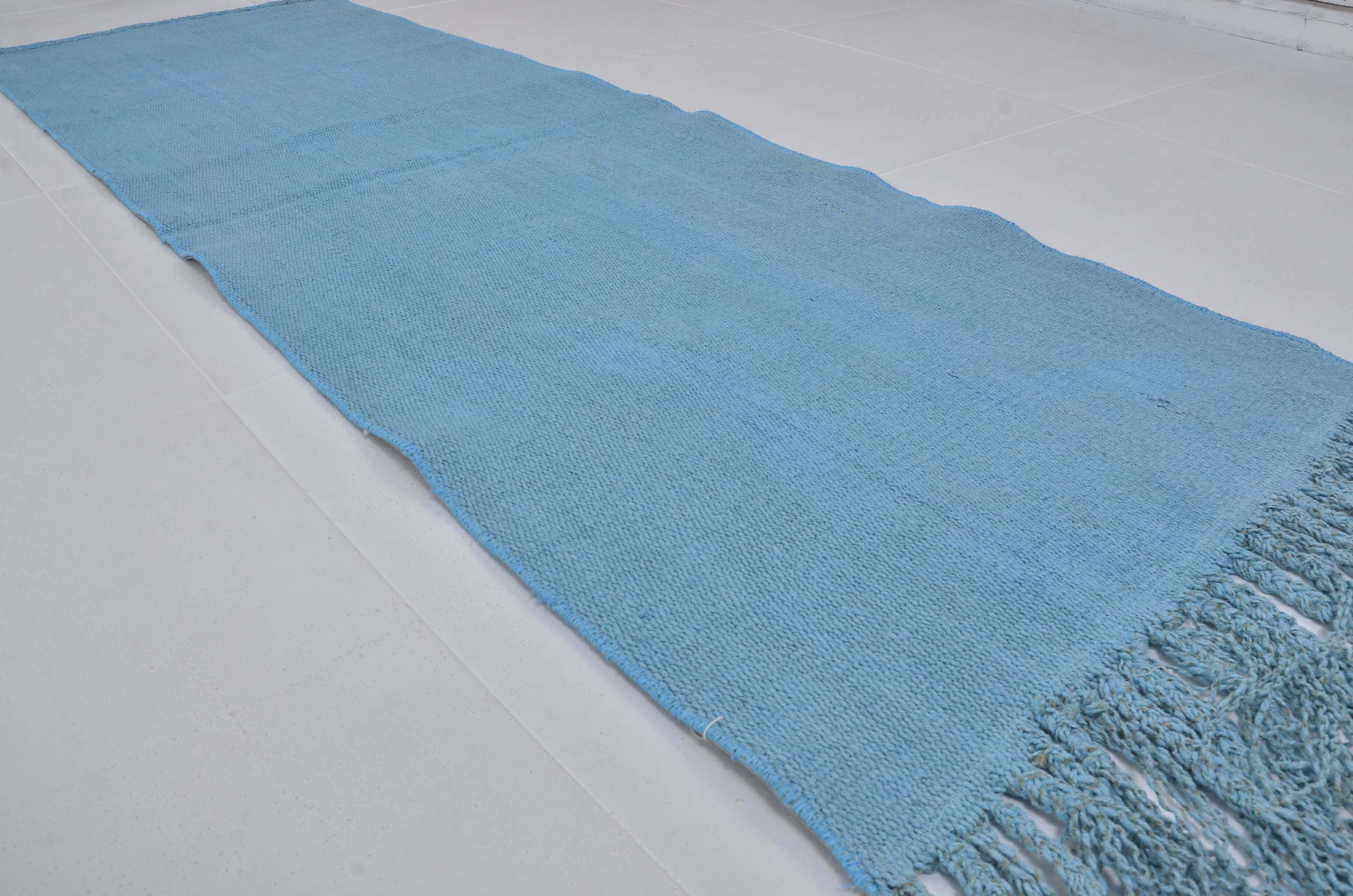 Blue Vintage handmade Hemp Runner sku 3911