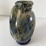 Blue and beige glazed stoneware jug, model 218