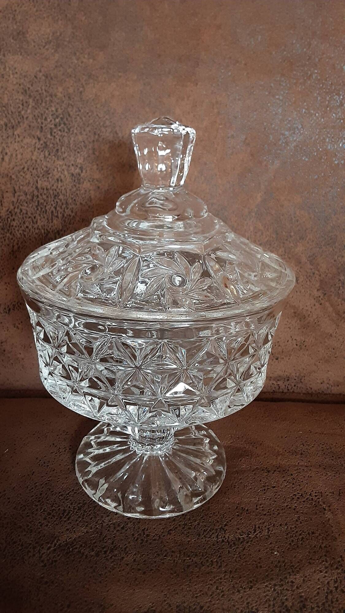 Sweet jar or glass sugar bowl