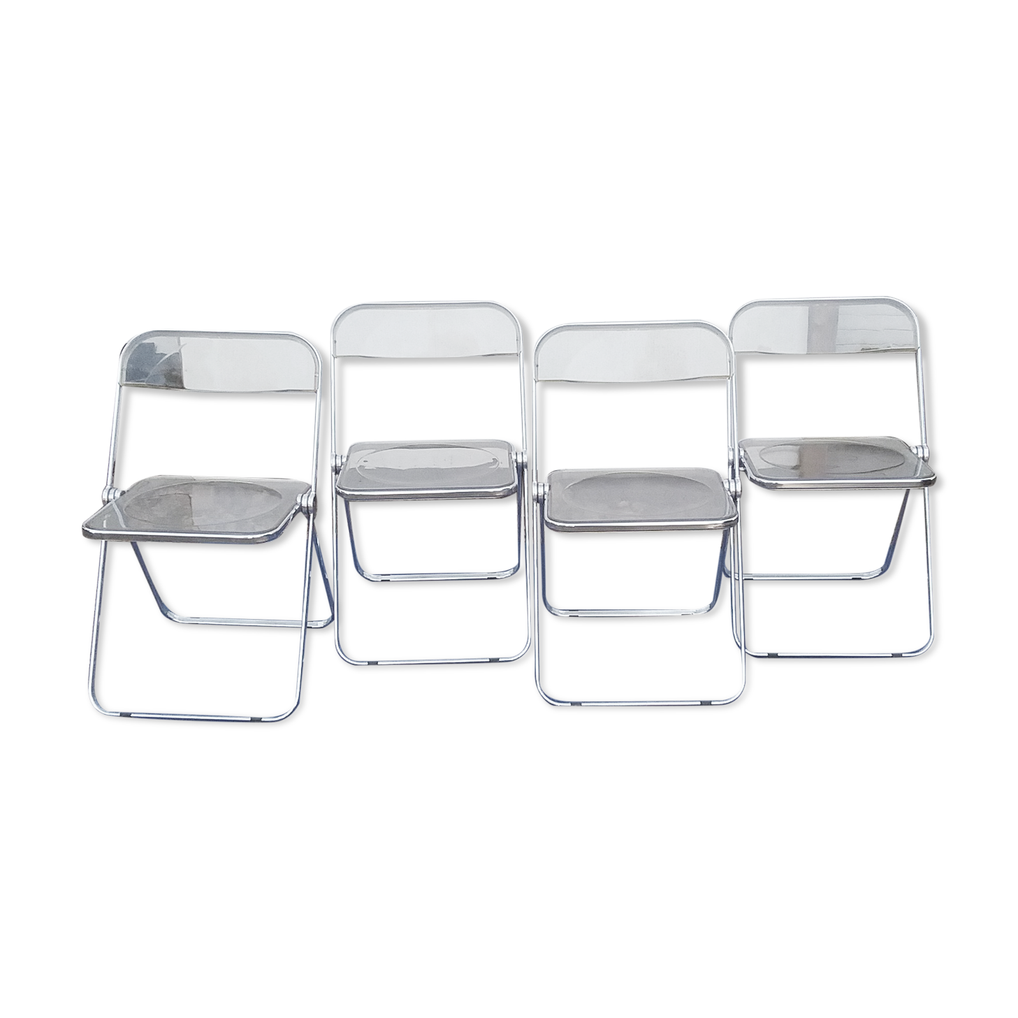 Suite of 4 folding chairs by Giancarlo Piretti for Castelli