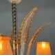 Venetian chandelier in colorless and gilded Murano glass circa 1950