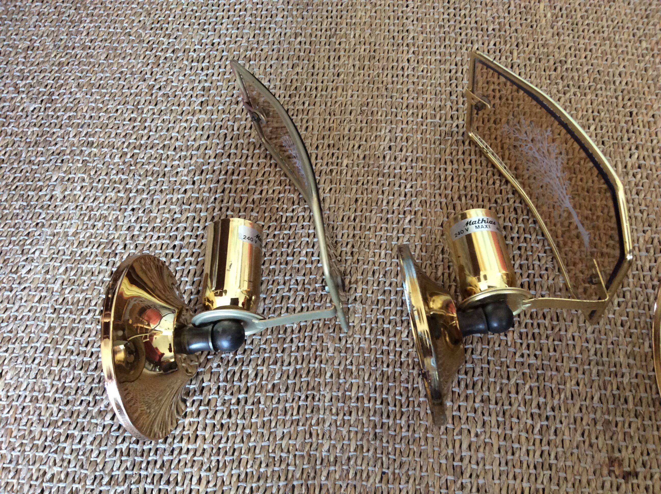 4 vintage wall lamps