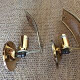 4 vintage wall lamps