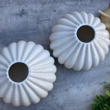 Paire de 2 vases ronds polylobés