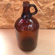 Ancienne Bouteille Dame Jeanne CLOROX Verre Marron Vintage #A941