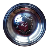 Silver metal butter dish