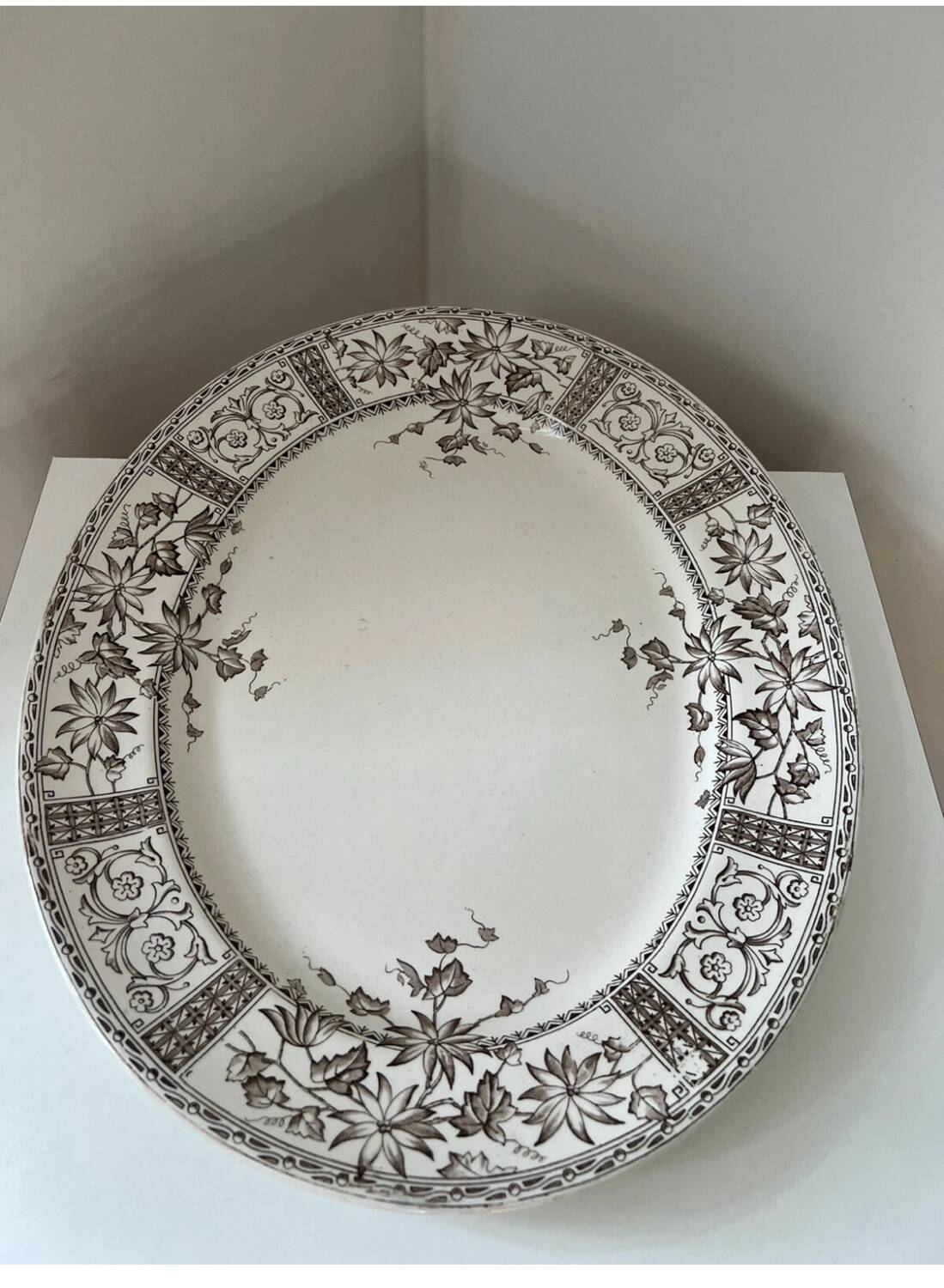 Large Serving Dish Wedgwood Venetia Terre de Fer England XIX