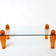 Resin glass coffee table signed Garouste & Bonetti 1990