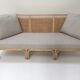 3-seater rattan and canning sofa