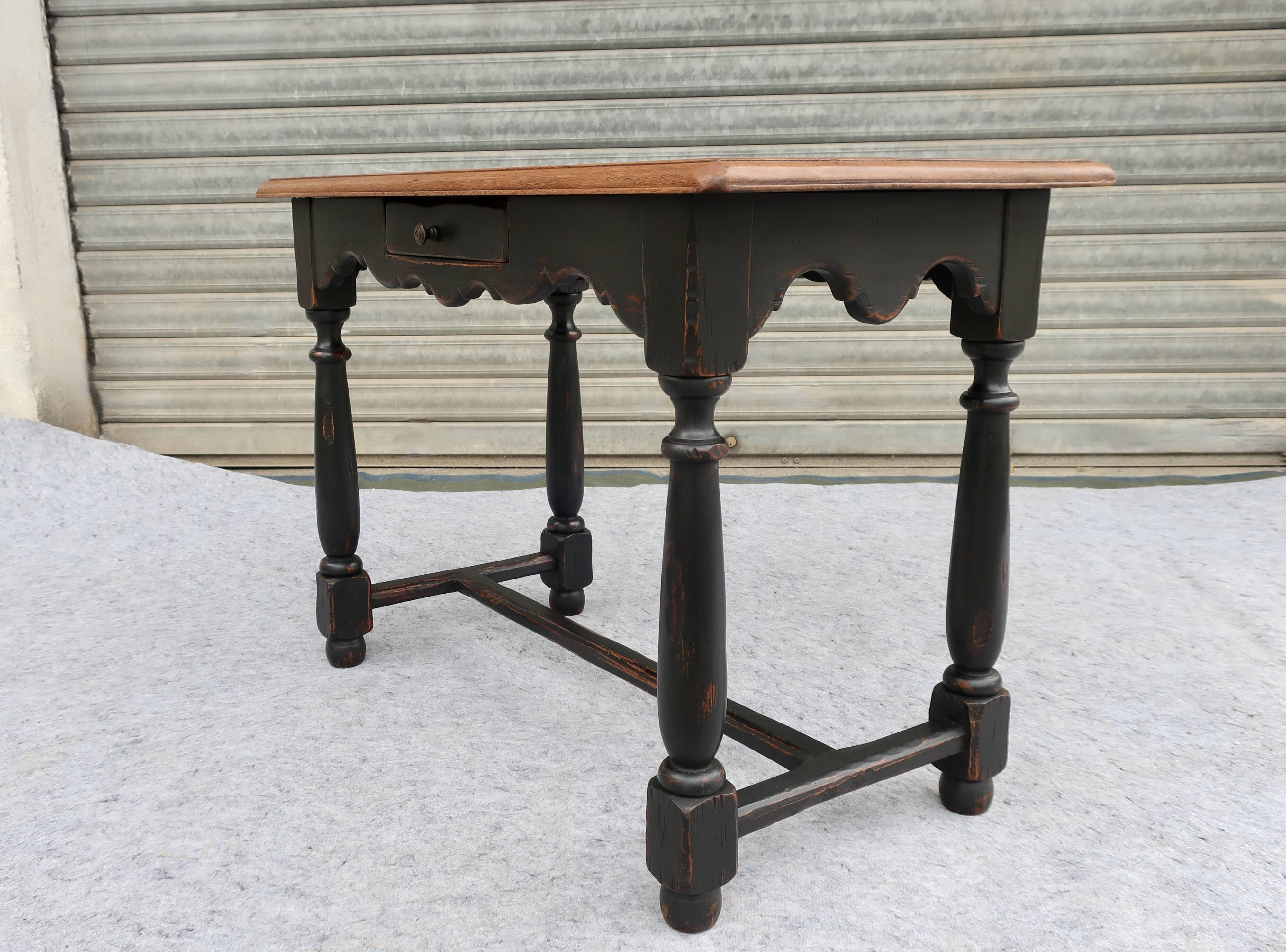 Table bureau vintage patinée