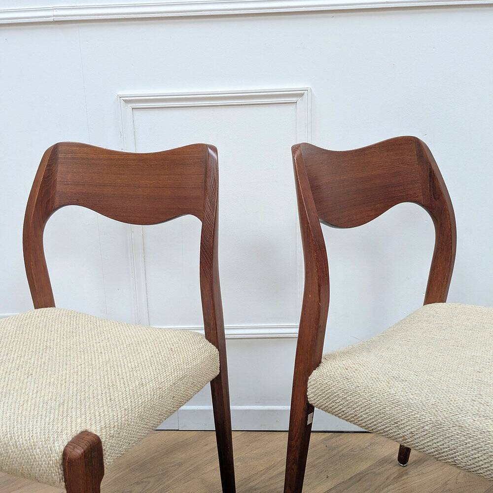 2 vintage chairs by Niels Otto Moller