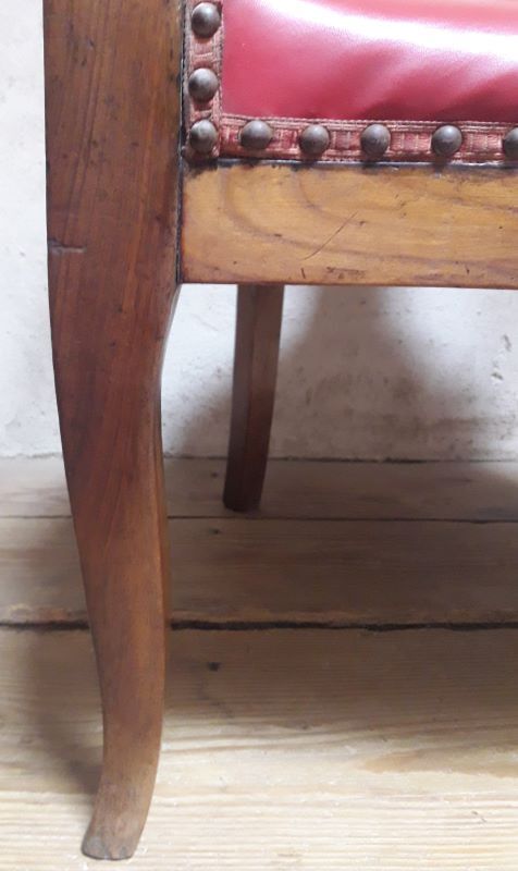 19th century solid walnut office chair