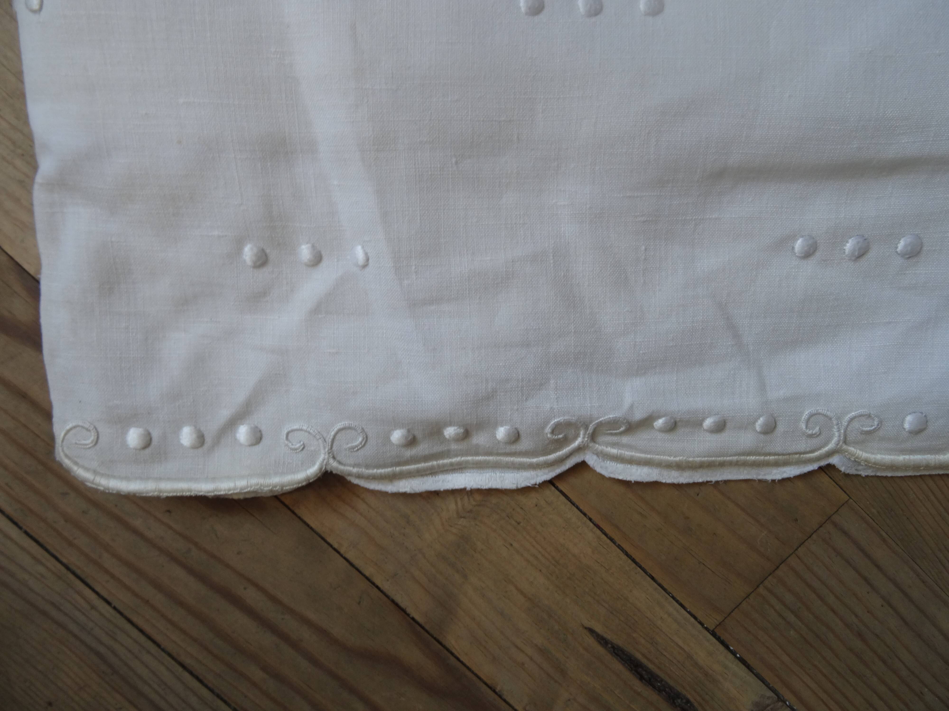 Set of a sheet and its 2 matching monogrammed RR pillowcases
