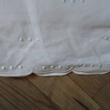 Lot d'un drap et ses 2 taies d'oreiller assorties monogrammés RR