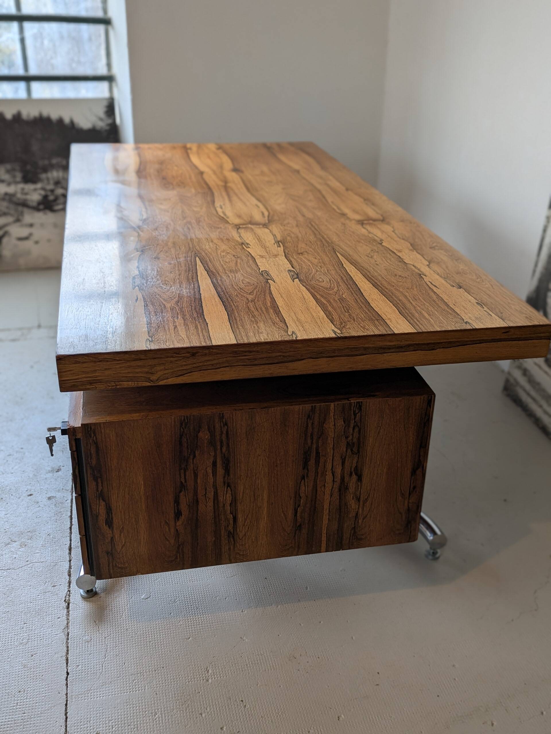 Rio rosewood executive desk, 1970s.