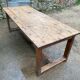 Farmhouse dining table 205cm for 8/10 people in solid pine with 1 drawer 1930