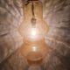 Large vintage brown glass hanging lamp
