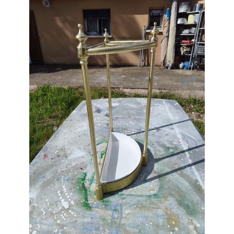 Umbrella stand 1900 brass, cast iron and steel