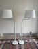 Set of two white Artifort 270 retro, standing lights