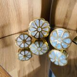 Trio of brass and mother-of-pearl boxes