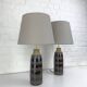 Pair of Erling Mortensen ceramic table lamps, Soholm, Denmark, 1960s