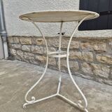 19th century wrought iron garden bistro pedestal table