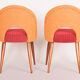 Four czechoslovak midcentury chairs, with new upholstery and original fabric