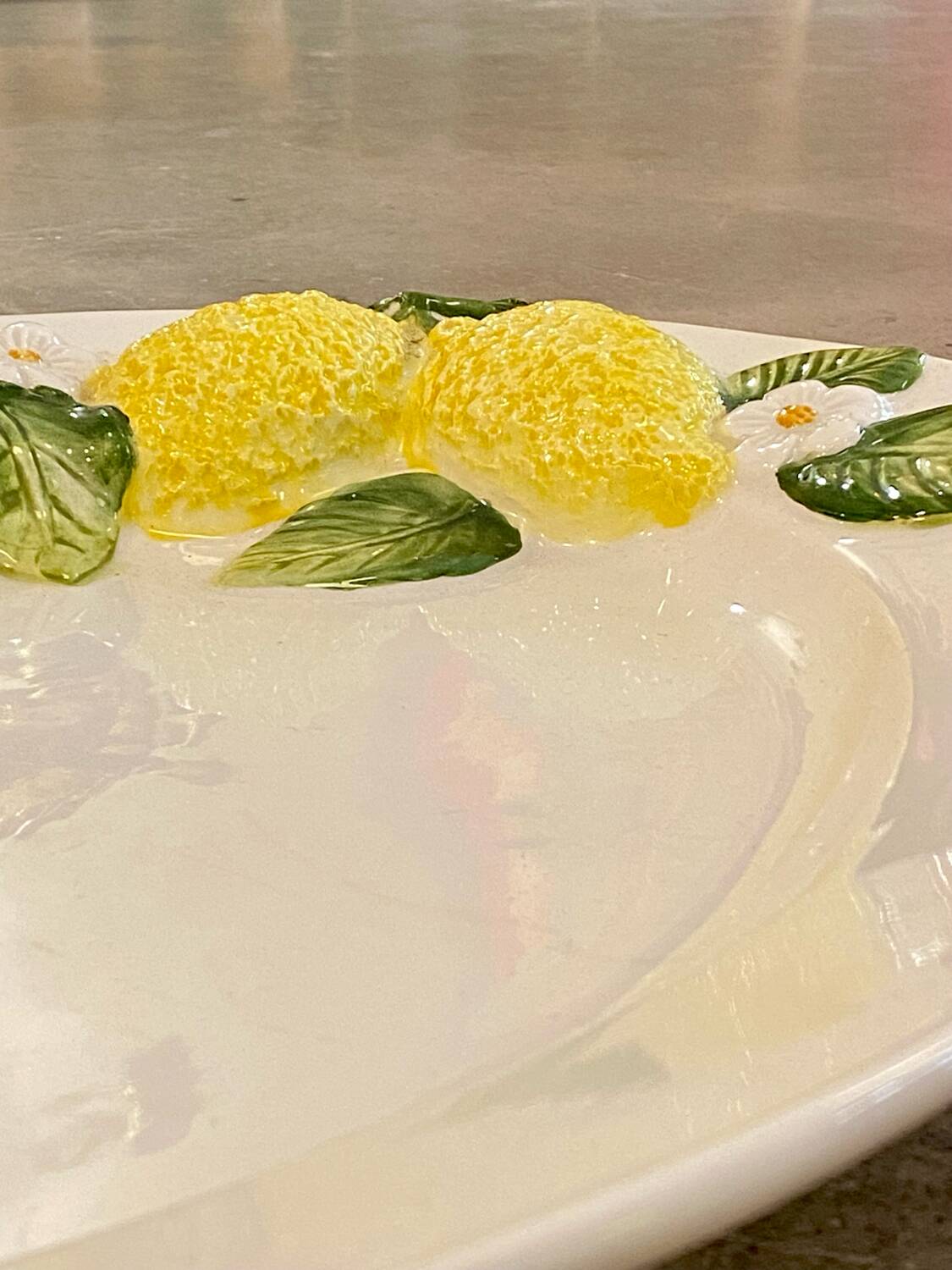 Large lemon slip dish
