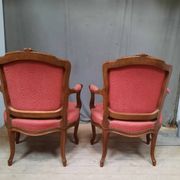 Pair of Louis XV style armchairs