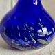 La Rochère vintage speckled blue glass vase 1970-80