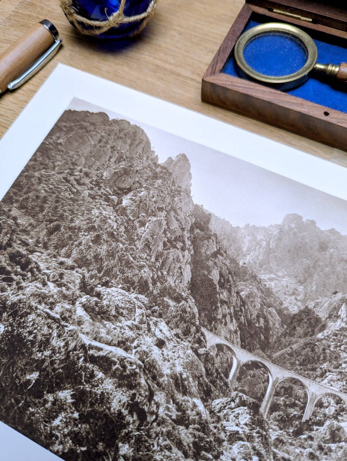 Vecchio Valley, vintage Corsica, photo plate printed in 1935.
