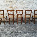 Set of 15 straw chairs